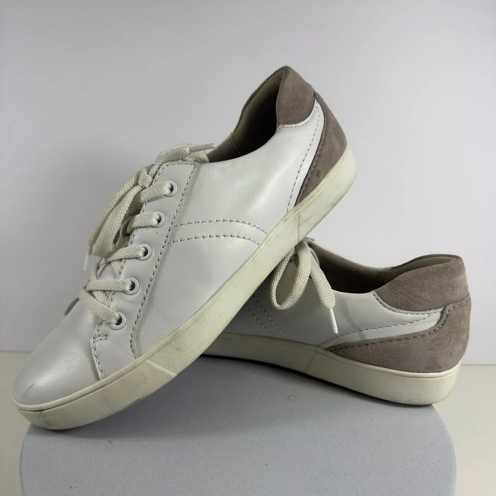 Naturalizer Womens Sneakers White Leather Lace Up Comfort Casual Shoes 10